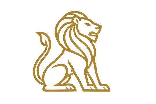 金色狮子纹章代表彩票游戏的皇家传承